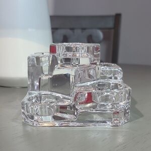 Vintage Crystal Castle Partylite Tea Light Candle Holder
